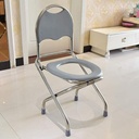Folding toilet chair with back stand