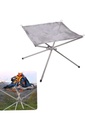 Portable Fire Pit Collapsing Outdoor Steel Mesh 55x55 cm