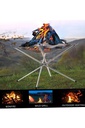 Portable Fire Pit Collapsing Outdoor Steel Mesh 40x40 cm