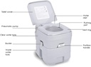 adult movable portable travel car toilet plastic outdoor toilet