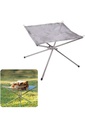 Portable Fire Pit Collapsing Outdoor Steel Mesh 55x55 cm