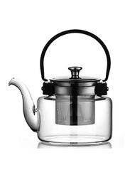 Portable camping glass tea pot 1200 ml