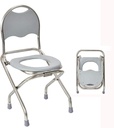 Folding toilet chair with back stand