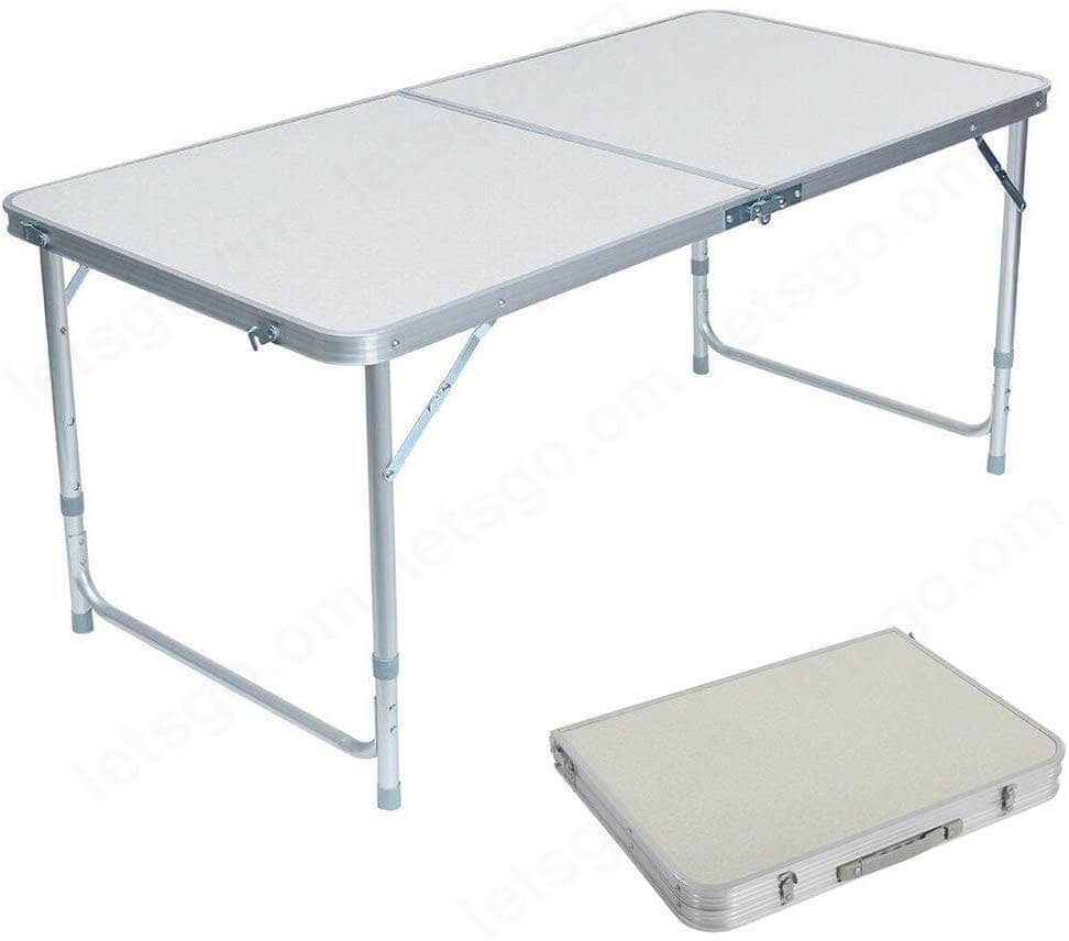 Portable aluminum table hot sale