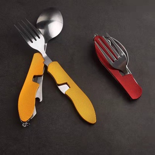3 in 1 Folding Tableware Knife Fork Spoon