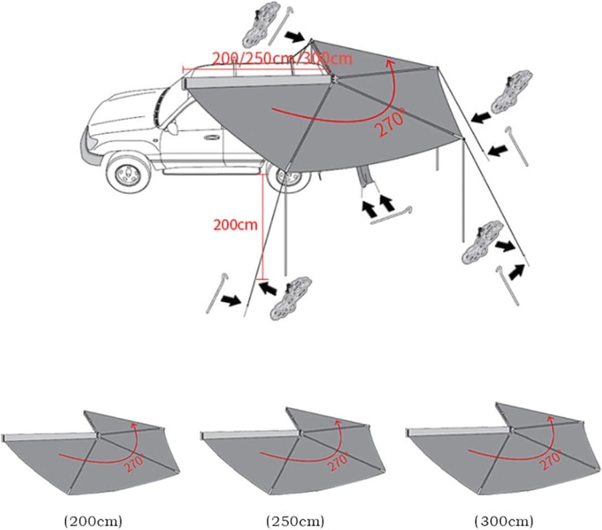 Outdoor Camping Car Canopy Shade - Image 6